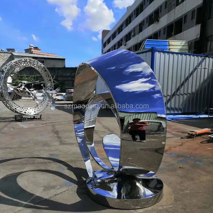 Modern Abstract Stainless Steel Sculpture