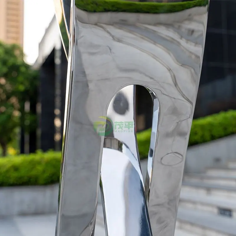 Abstract Tie Stainless Steel Sculpture