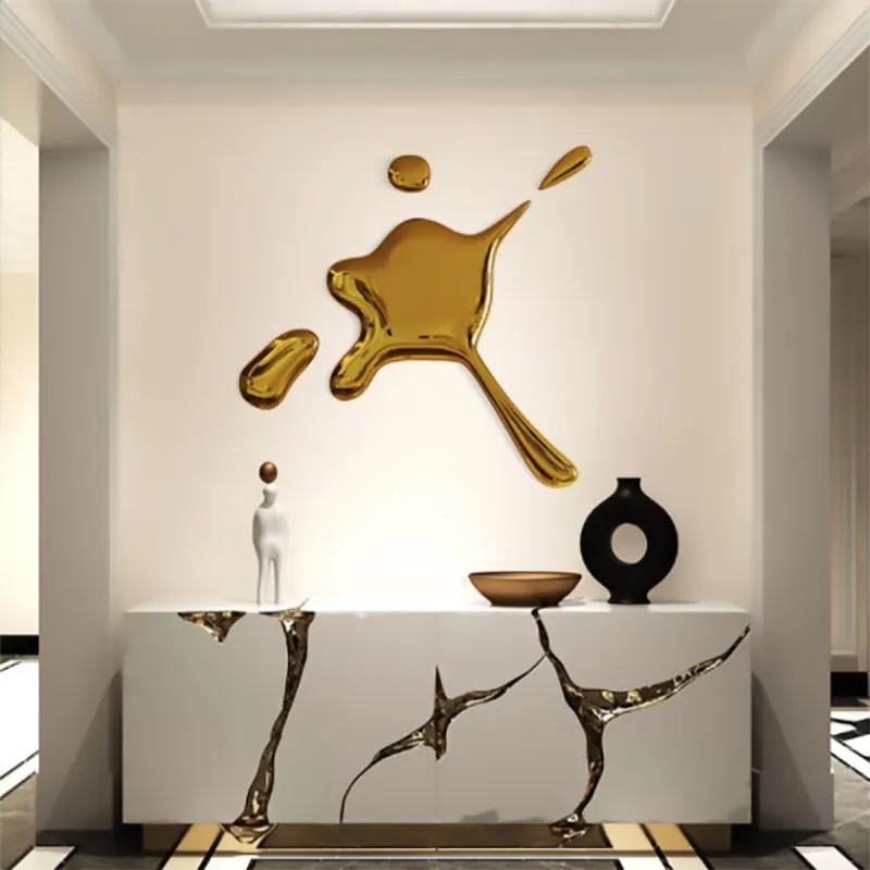 Abstract Water Wall Decorated Sculpture