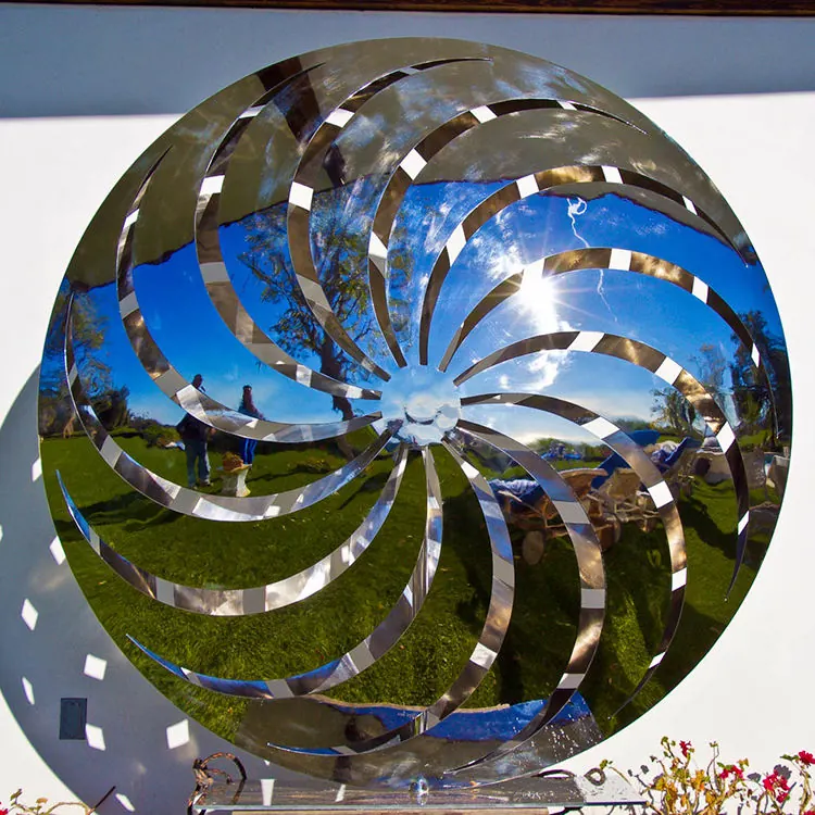 Abstract Whirlpool Stainless Steel Sculpture