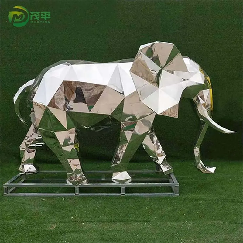 Geometric Animal Stainless Steel Sculpture