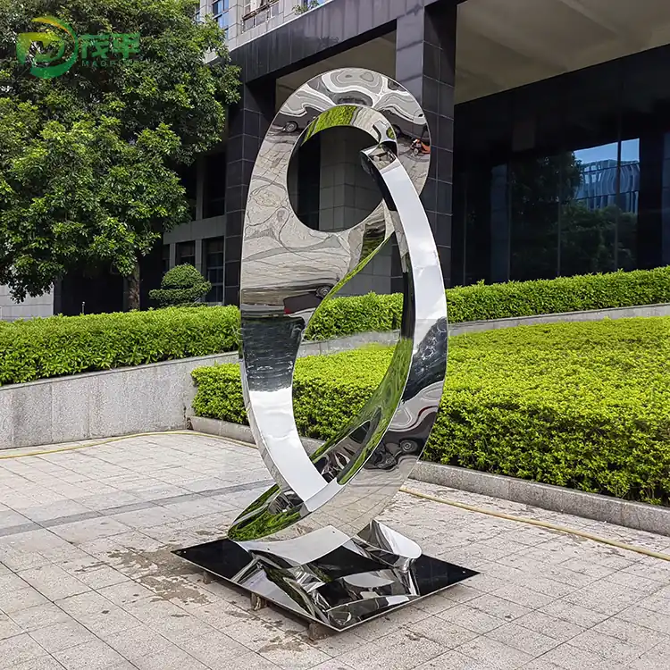 Artistic Polished Stainless Steel Sculpture