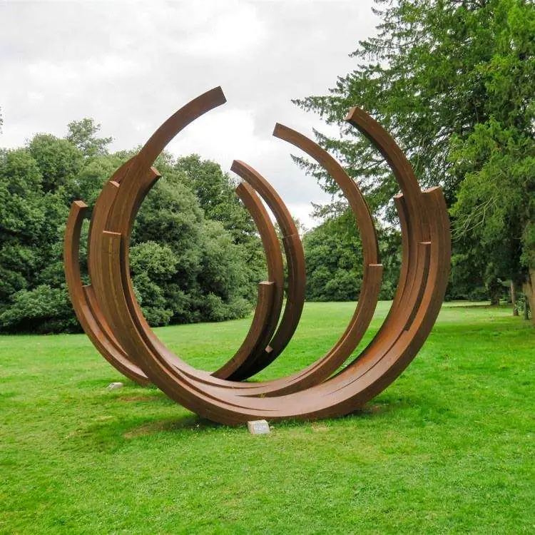 Boho Chakra Weathering Corten Steel Sculpture