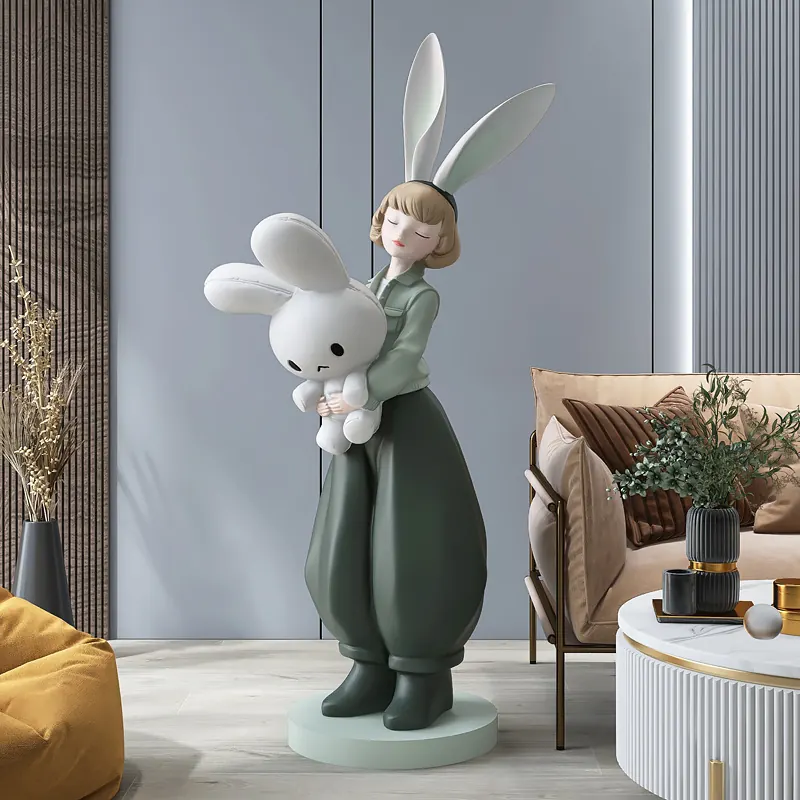 Bunny Girl Fiberglass Sculpture