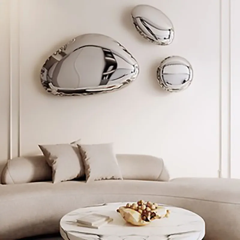 Cobblestone Wall Stainless Steel Sculpture