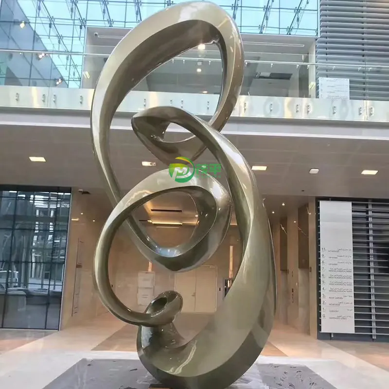 Curved Abstract Stainless Steel Sculpture
