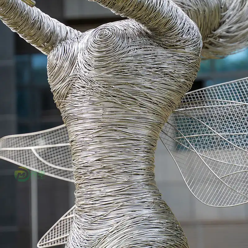 Dandelion Girl Stainless Steel Sculpture