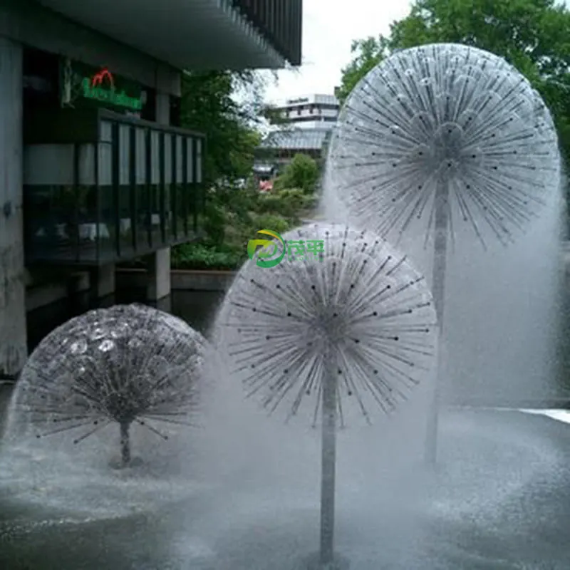 Dandelion Fountain Stainless Steel Sculpture