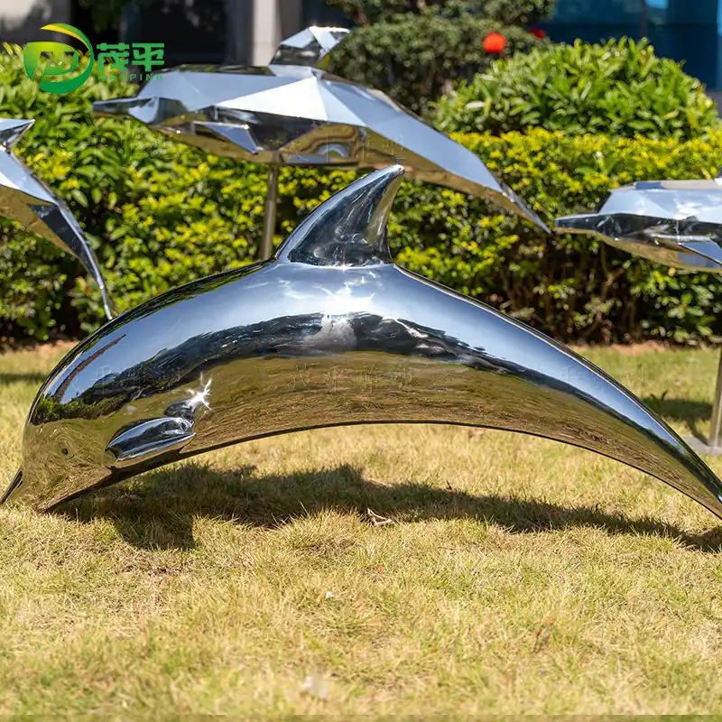 Dolphin Metal Stainless Steel Sculpture