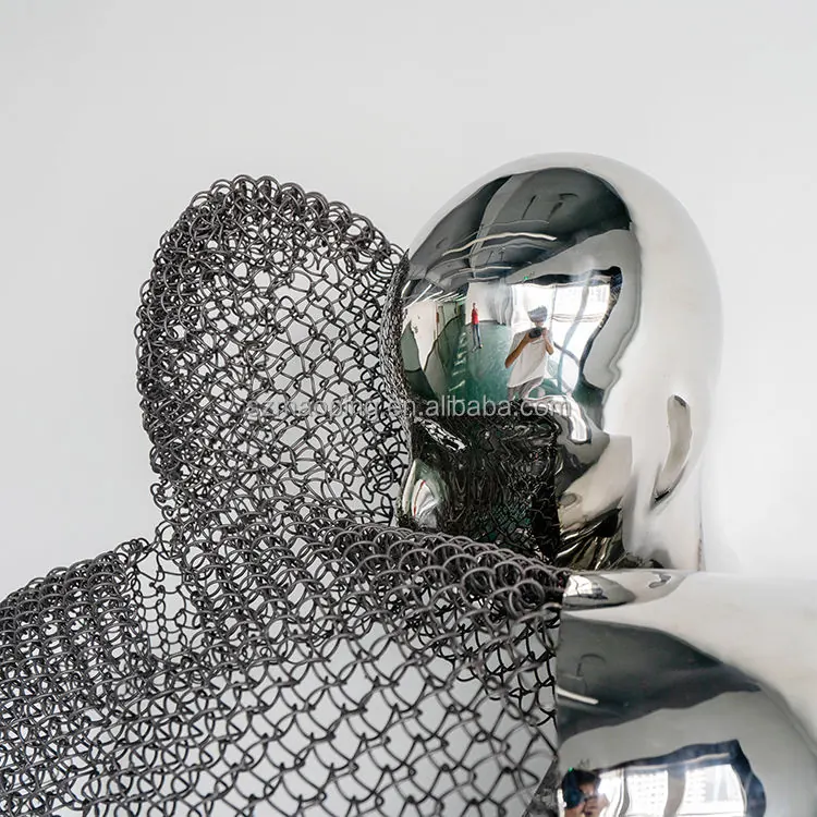 Embrace Figure Stainless Steel Sculpture