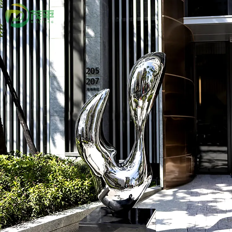 Garden Decoration Modern Mirror Stainless Steel Sculpture