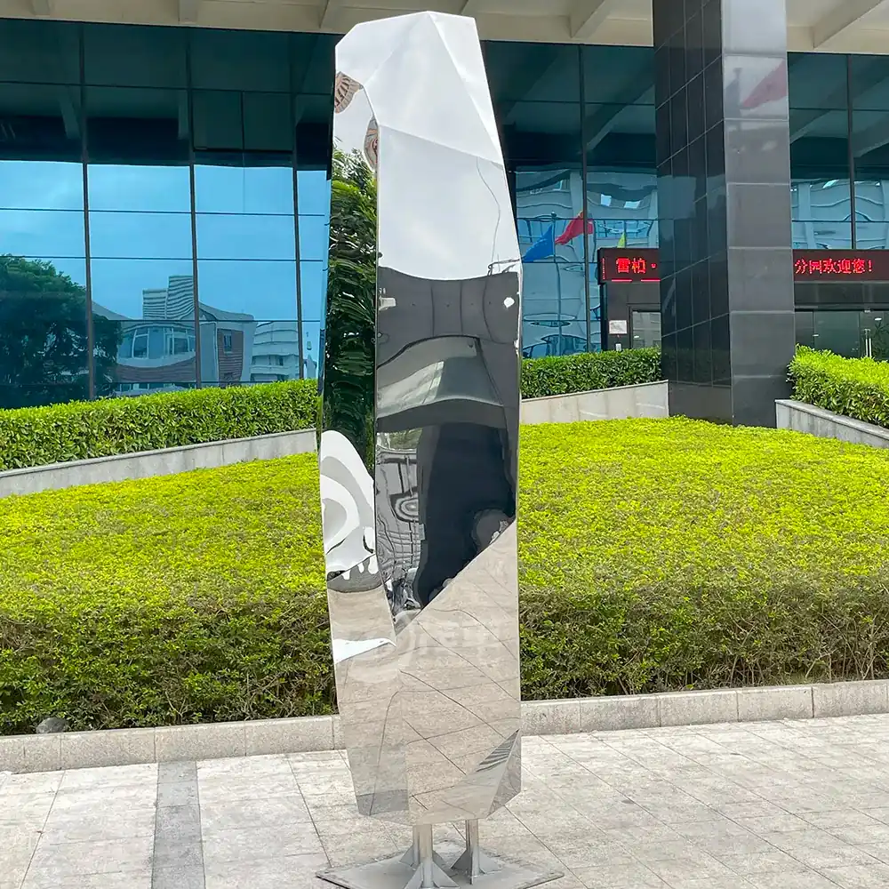 Garden Rock Stainless Steel Sculpture