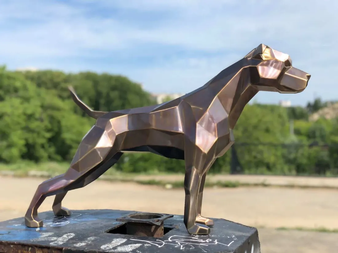 Geometric Animal Stainless Steel Sculpture