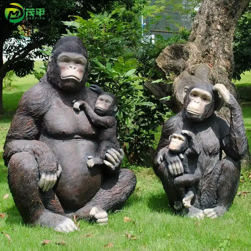 Fiberglass gorilla sculpture