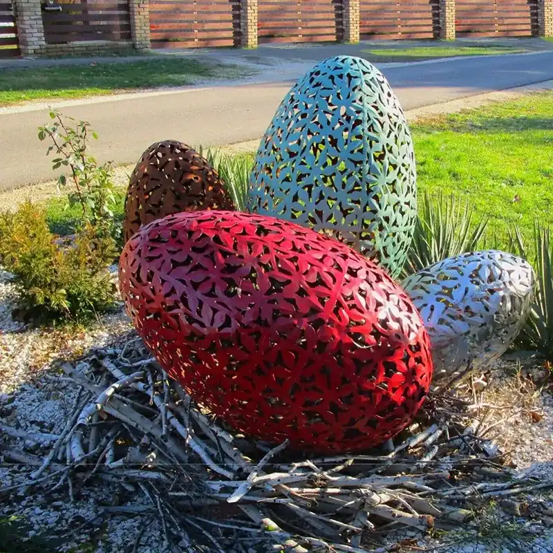 Hollow Egg Stainless Steel Sculpture