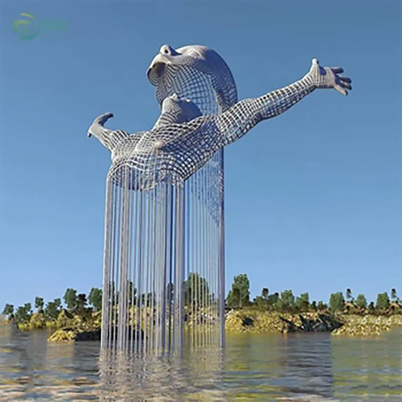 Hollow Figure Stainless Steel Sculpture