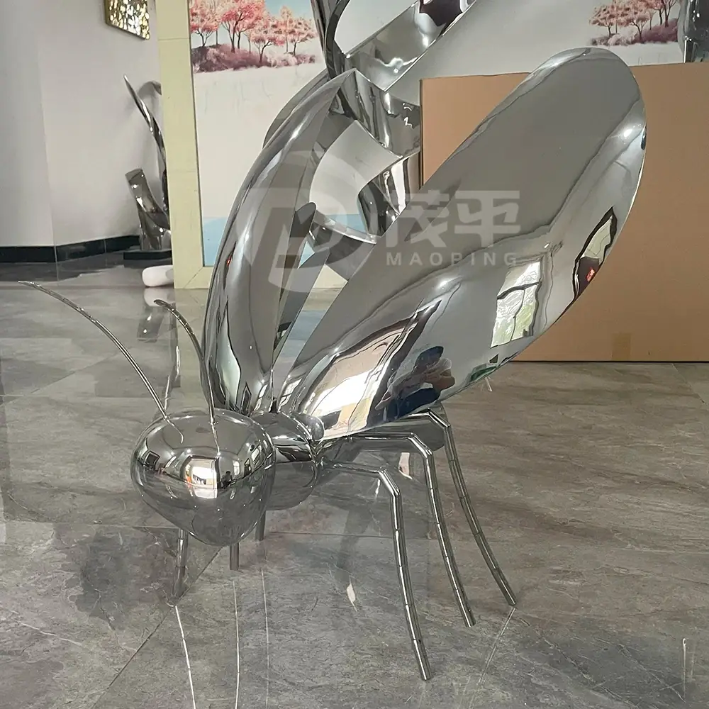 Ladybug Stainless Steel Sculpture
