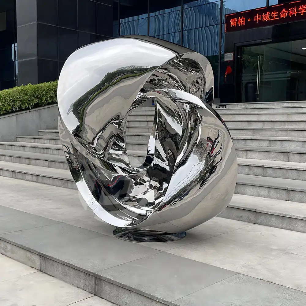 Large Abstract Stainless Steel Sculpture
