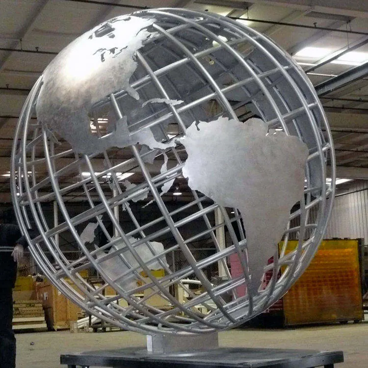 Large Earth Stainless Steel Sculpture