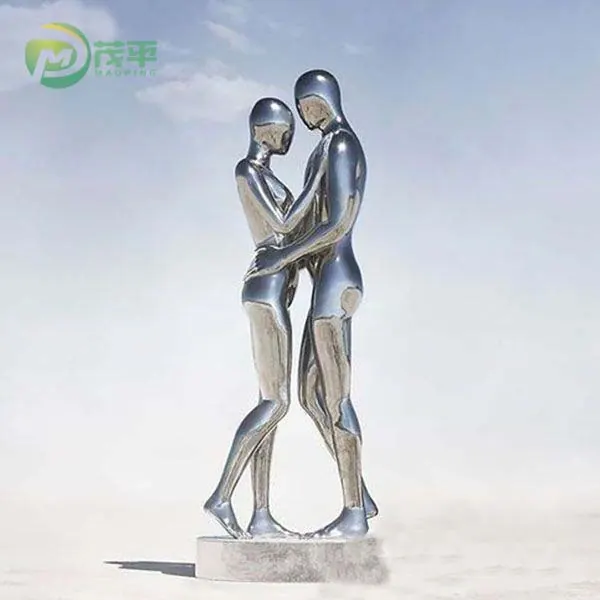 Large Metal Double Figure Sculptures