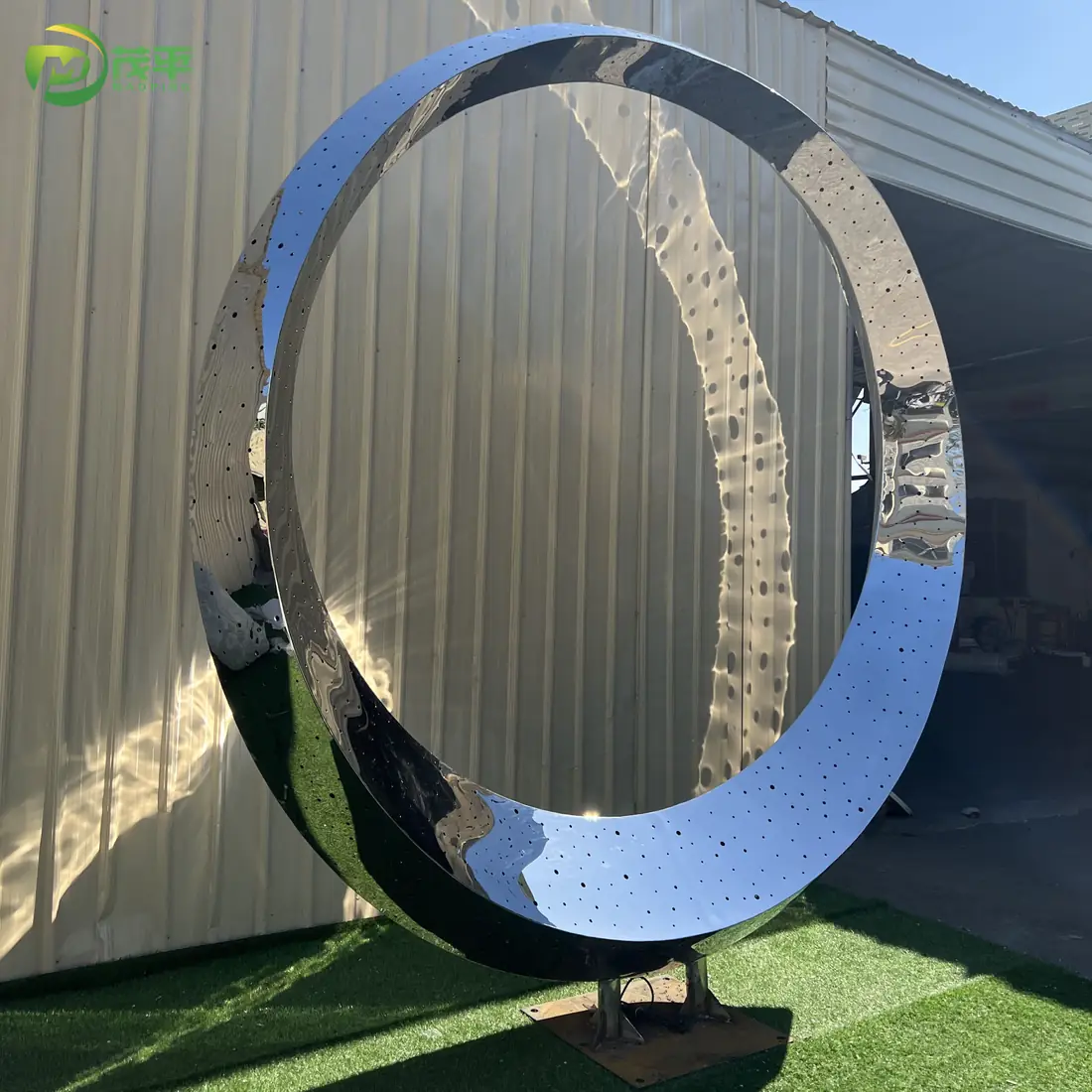 LED Stainless Steel Ring Sculpture