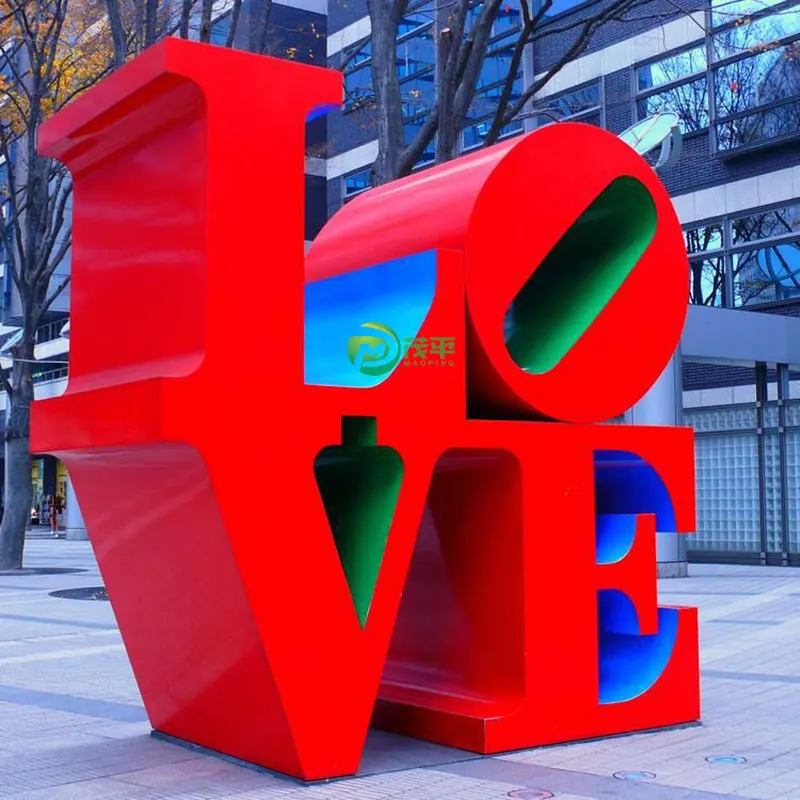 Letter Love Stainless Steel Sculpture