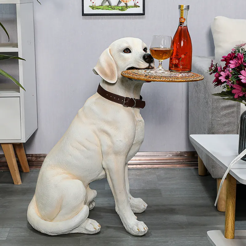 Life Size Dog Fiberglass Sculpture