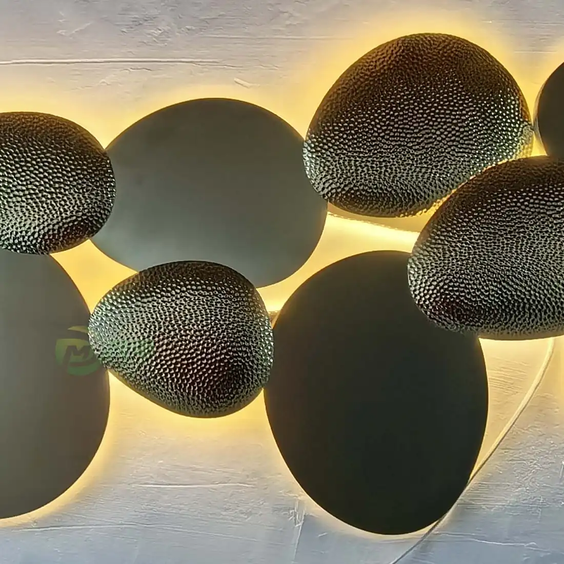 Lighted Stainless Steel Wall Decoration