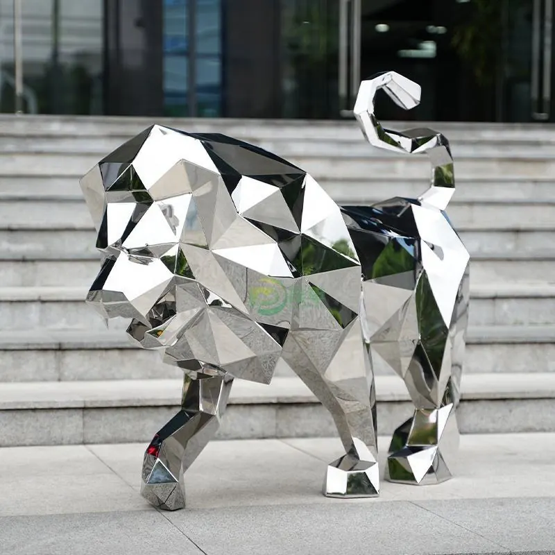 Lion Stainless Steel Sculpture