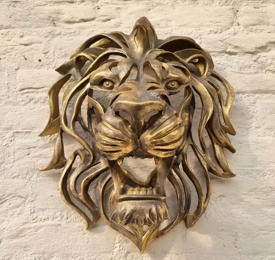 Lion Head Sculpture Wall Decor