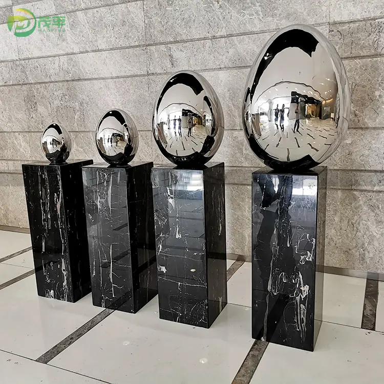 Metal Egg Stainless Steel Sculpture