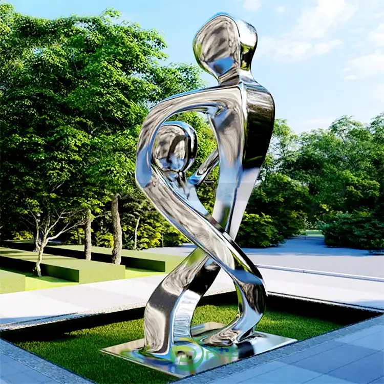 Mirror Abstract Figure Stainless Steel Sculpture