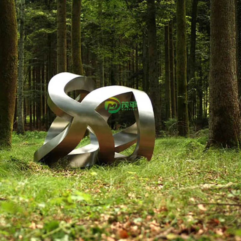 Modern Abstract Stainless Steel Sculpture