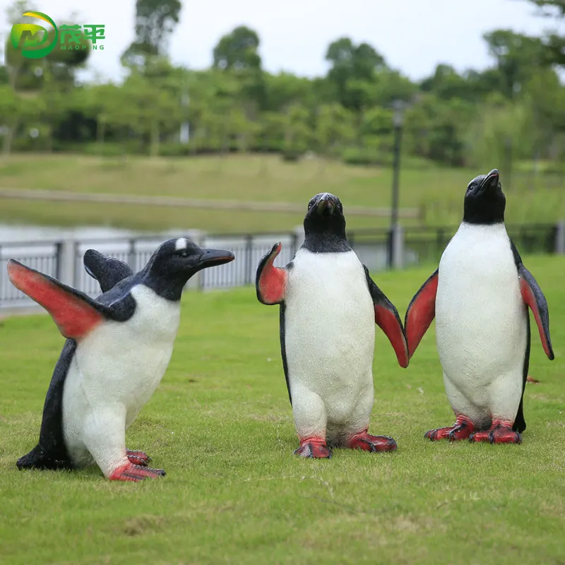 Penguin fiberglass sculpture