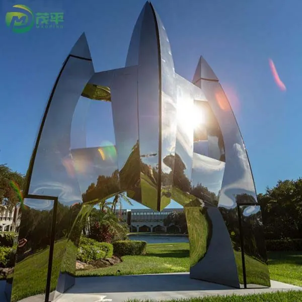 Polished Modern Rocket Stainless Steel Sculpture