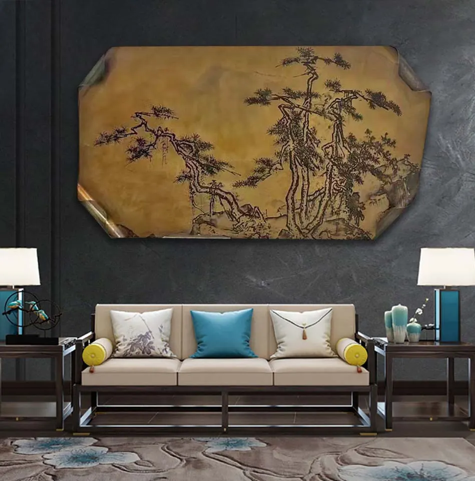 Retro Landscape Painting Wall Sculpture