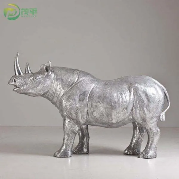 Metal Rhino Sculpture
