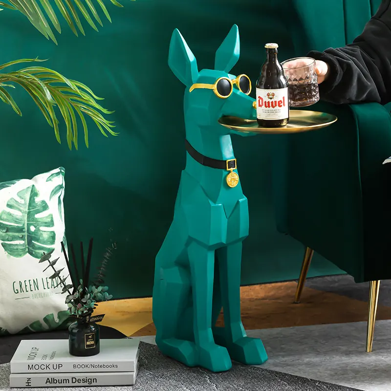 Sunglasses Dog Fiberglass Sculpture