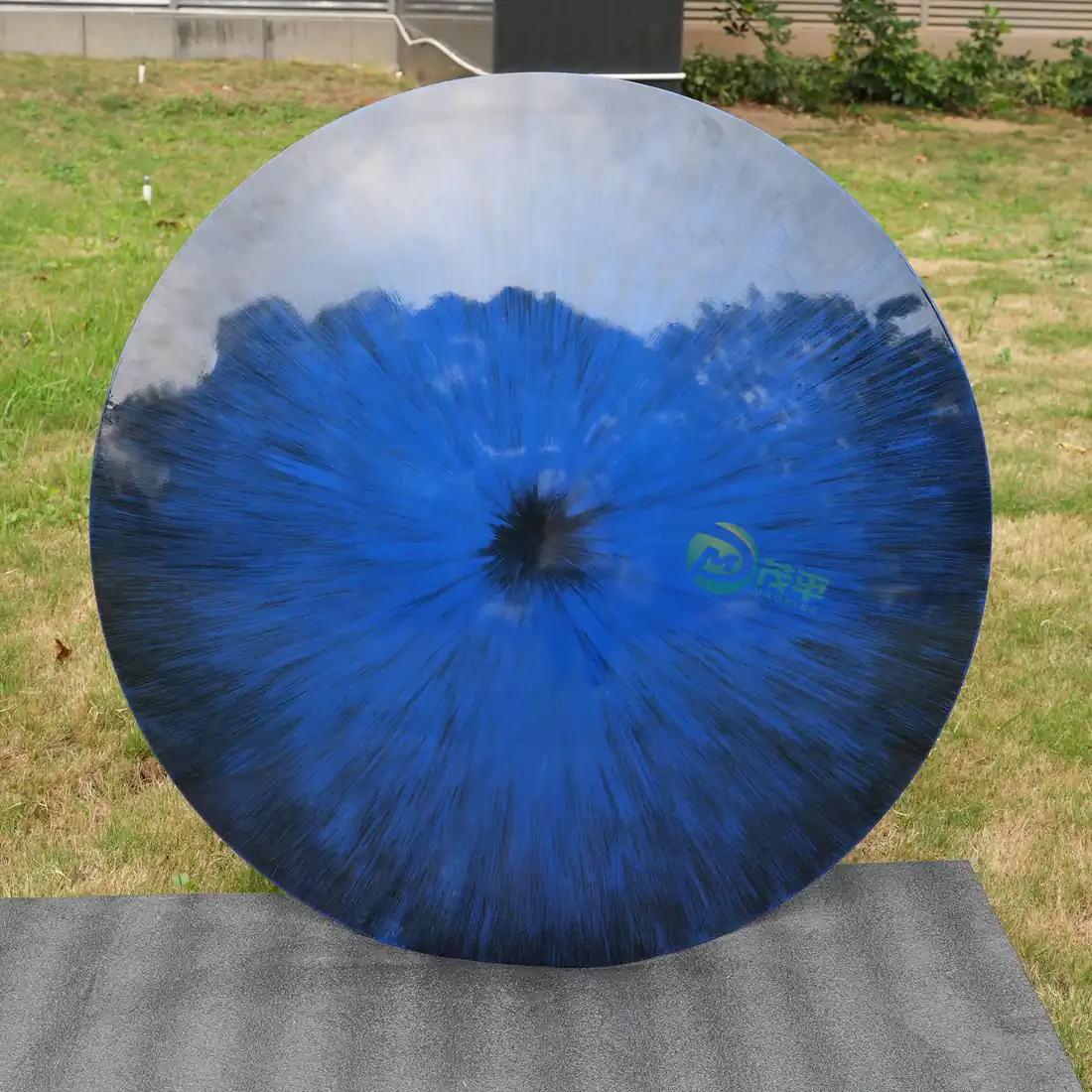 Blue Convex Stainless Steel Wall Decoration