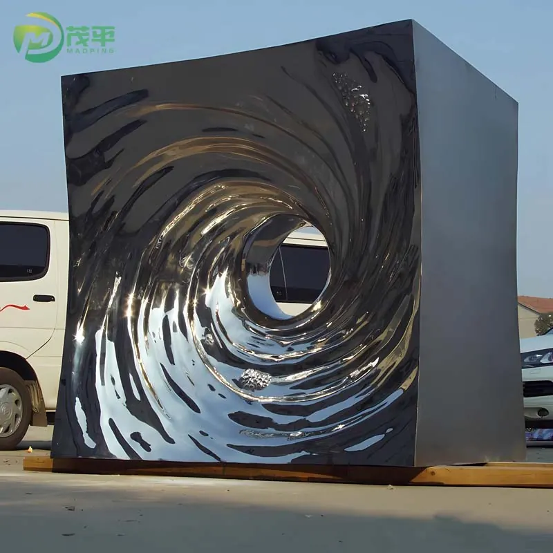 Whirlpool Modern Stainless Steel Sculpture