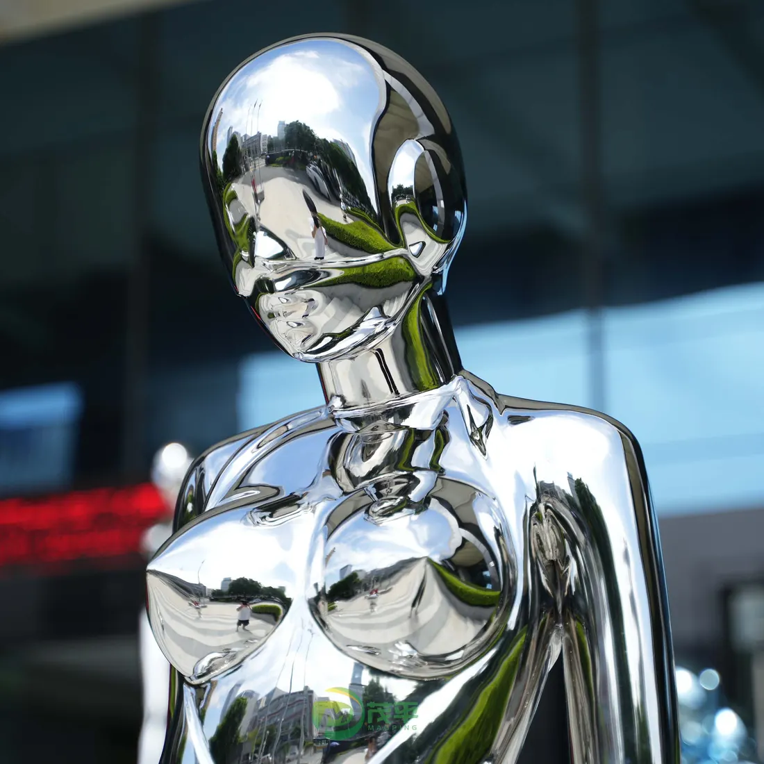 Female Robot Stainless steel sculpture