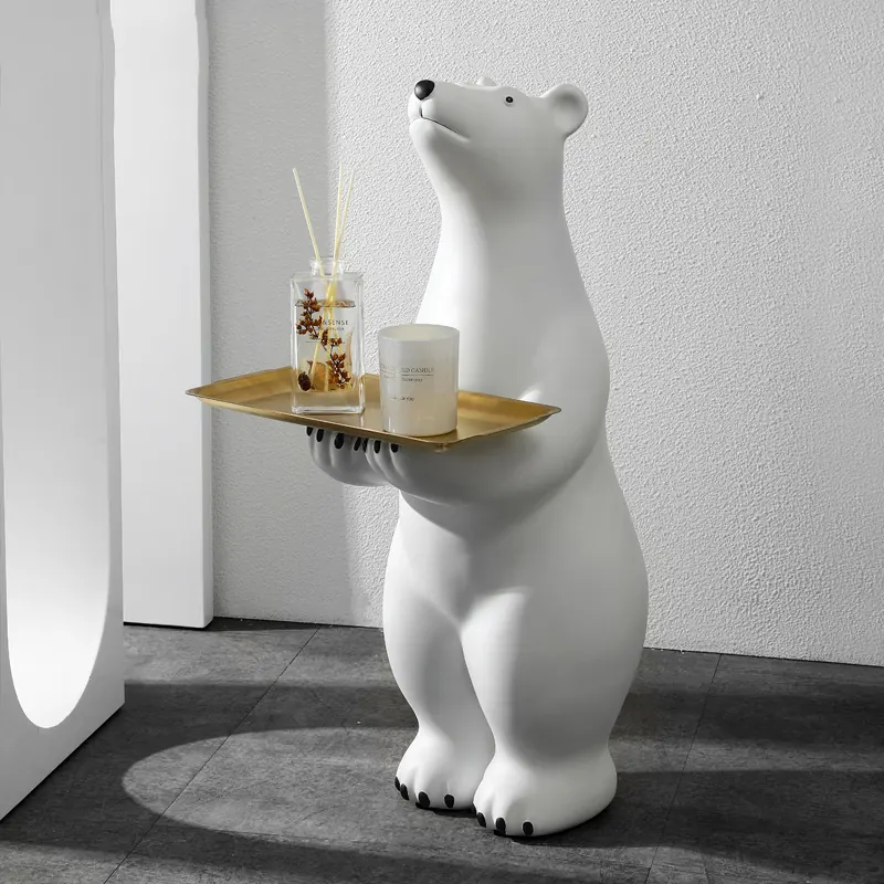 Polar Bear Fiberglass Sculpture