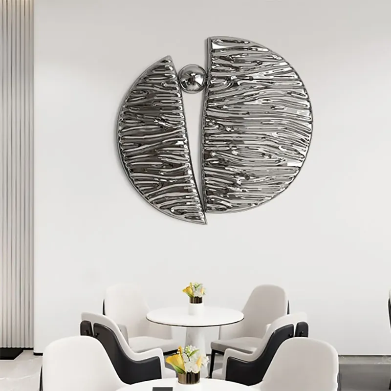 Round Wall Stainless Steel Sculpture