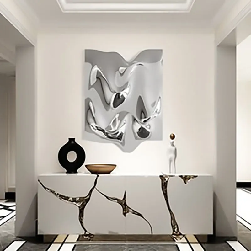 Abstract Curved Wall Sculpture