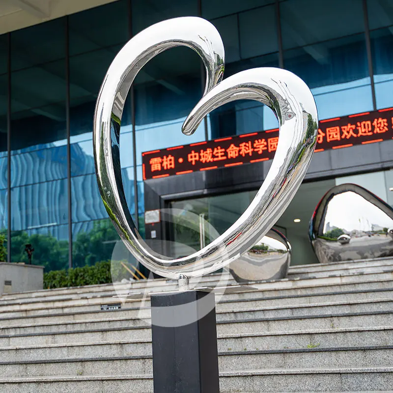 Abstract Love Stainless Steel Sculpture