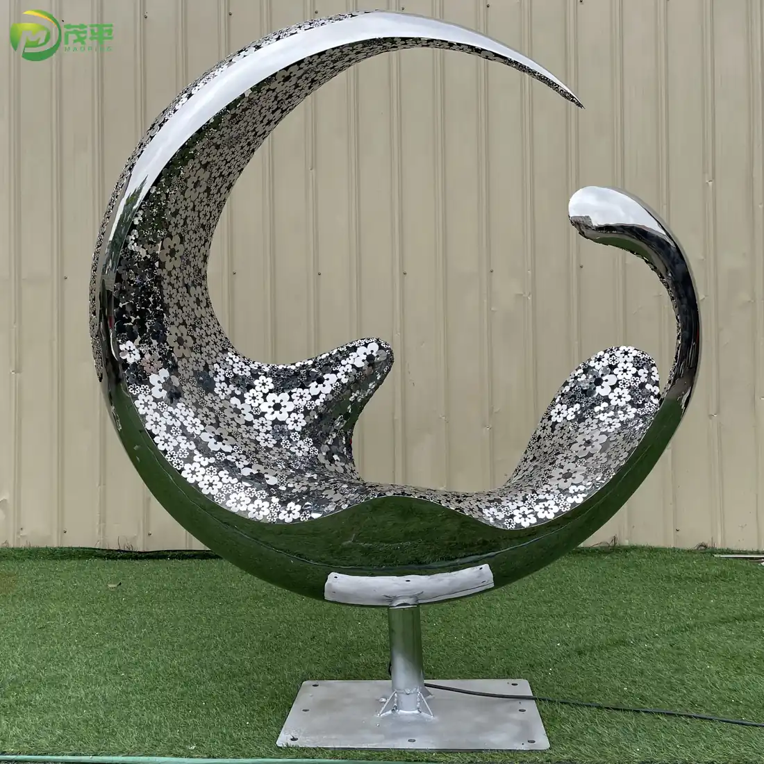 Abstract moon sculpture