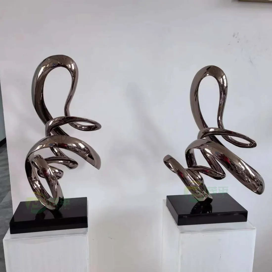 Abstract stainless steel decoration