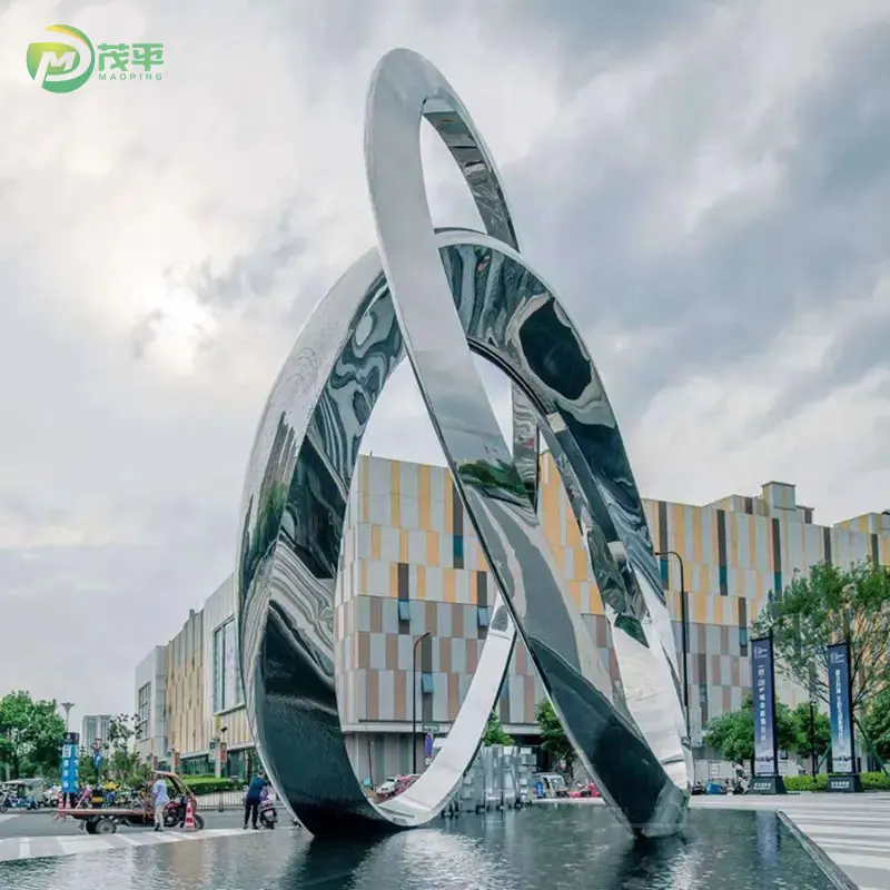 Abstract Urban Stainless Steel Sculpture