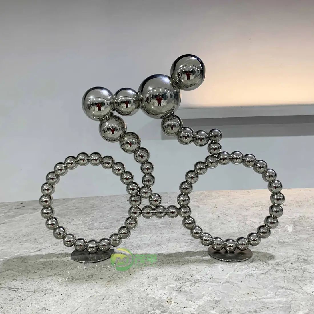 Bicycle Man Stainless steel sculpture