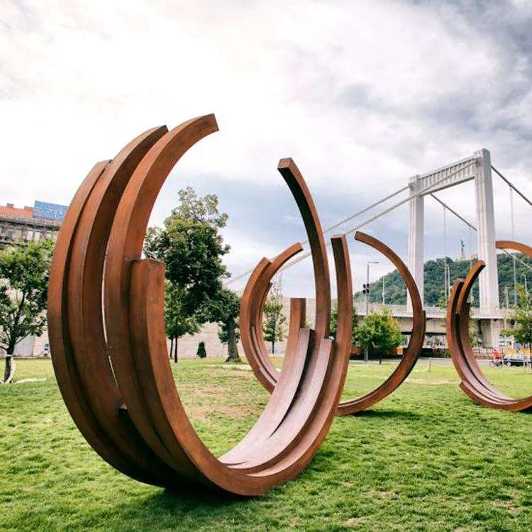 Boho Chakra Weathering Corten Steel Sculpture
